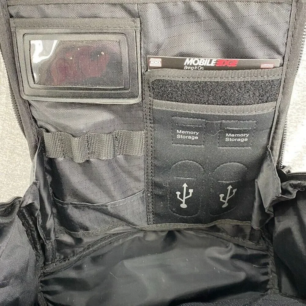 Mobile Edge Backpack Black Padded Bring It On Laptop Book Bag Computer Pockets